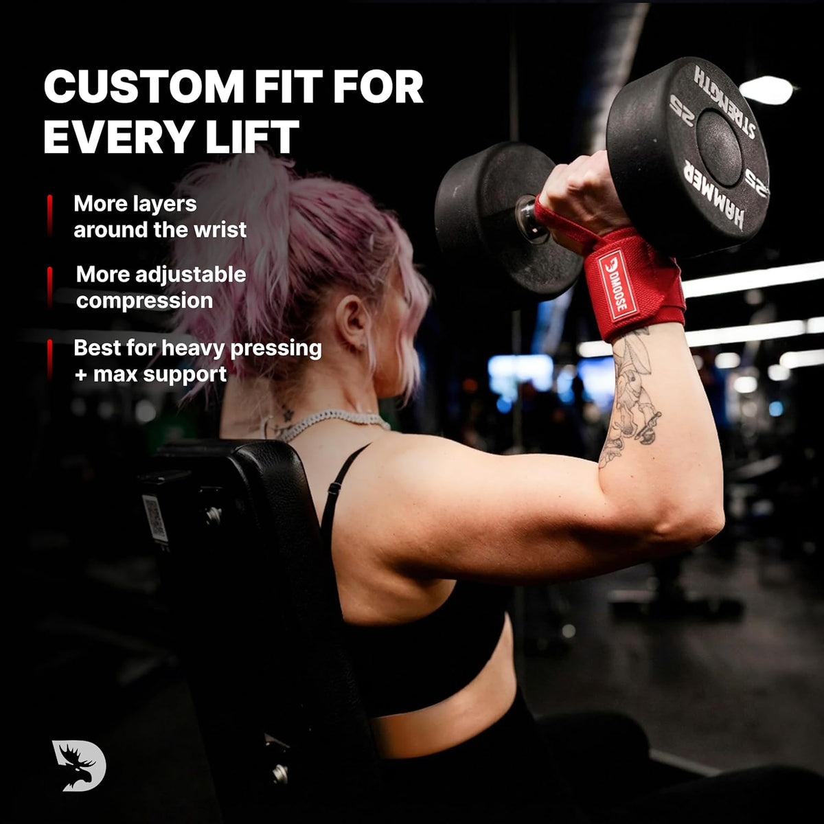 Heavy Duty 18" Wrist Wraps for Weightlifting - USPA Approved Support & Pain Relief Straps for Men & Women