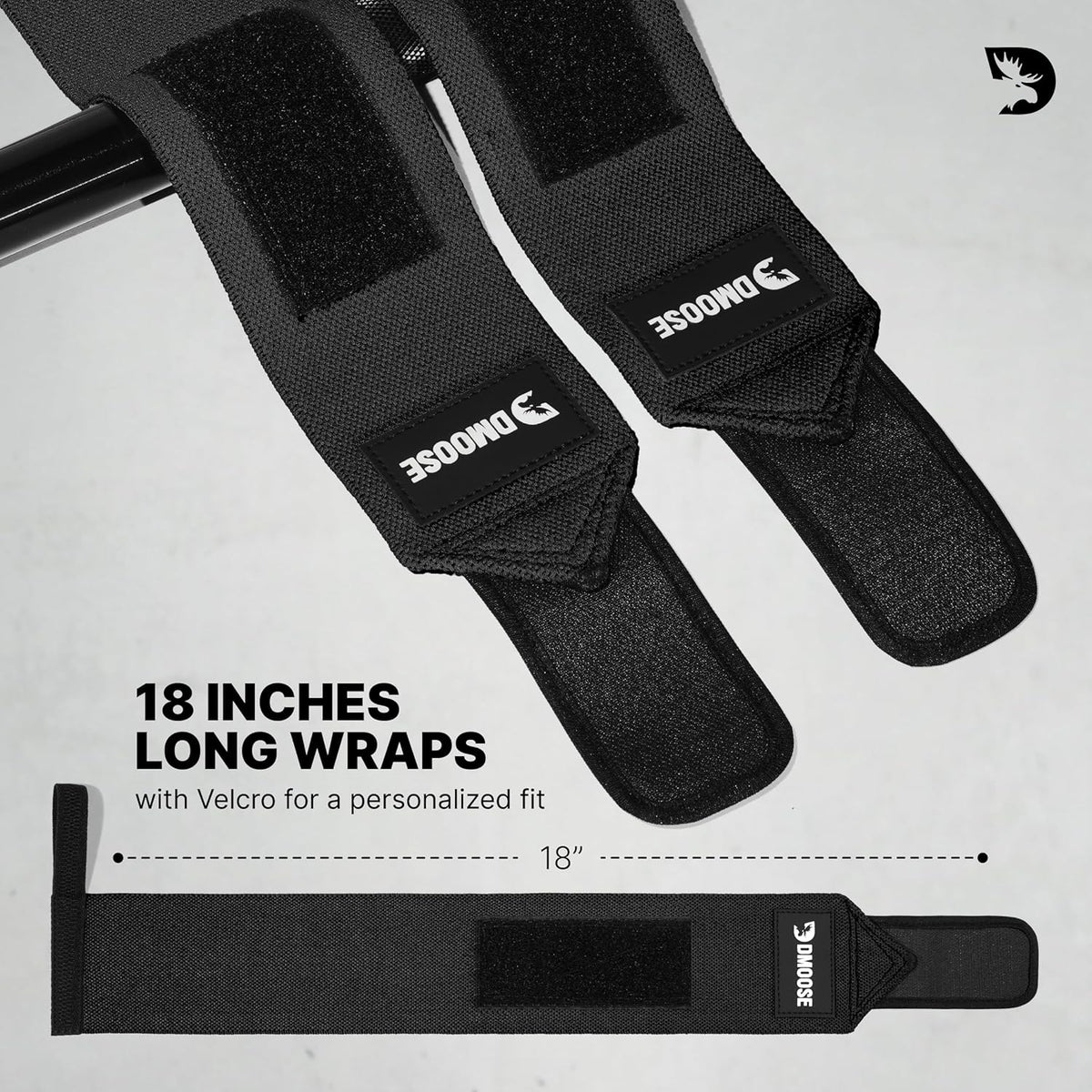 Heavy Duty 18" Wrist Wraps for Weightlifting - USPA Approved Support & Pain Relief Straps for Men & Women