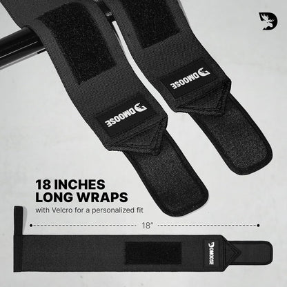 Heavy Duty 18" Wrist Wraps for Weightlifting - USPA Approved Support & Pain Relief Straps for Men & Women