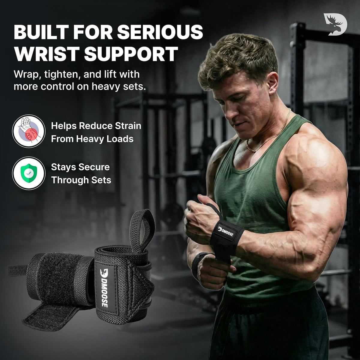 Heavy Duty 18" Wrist Wraps for Weightlifting - USPA Approved Support & Pain Relief Straps for Men & Women