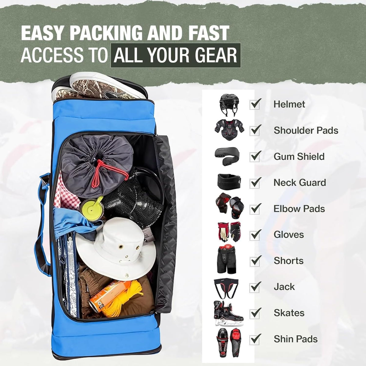 Heavy Duty Multi Pocket Durable Sports Gym Equipment Travel Duffel Bag