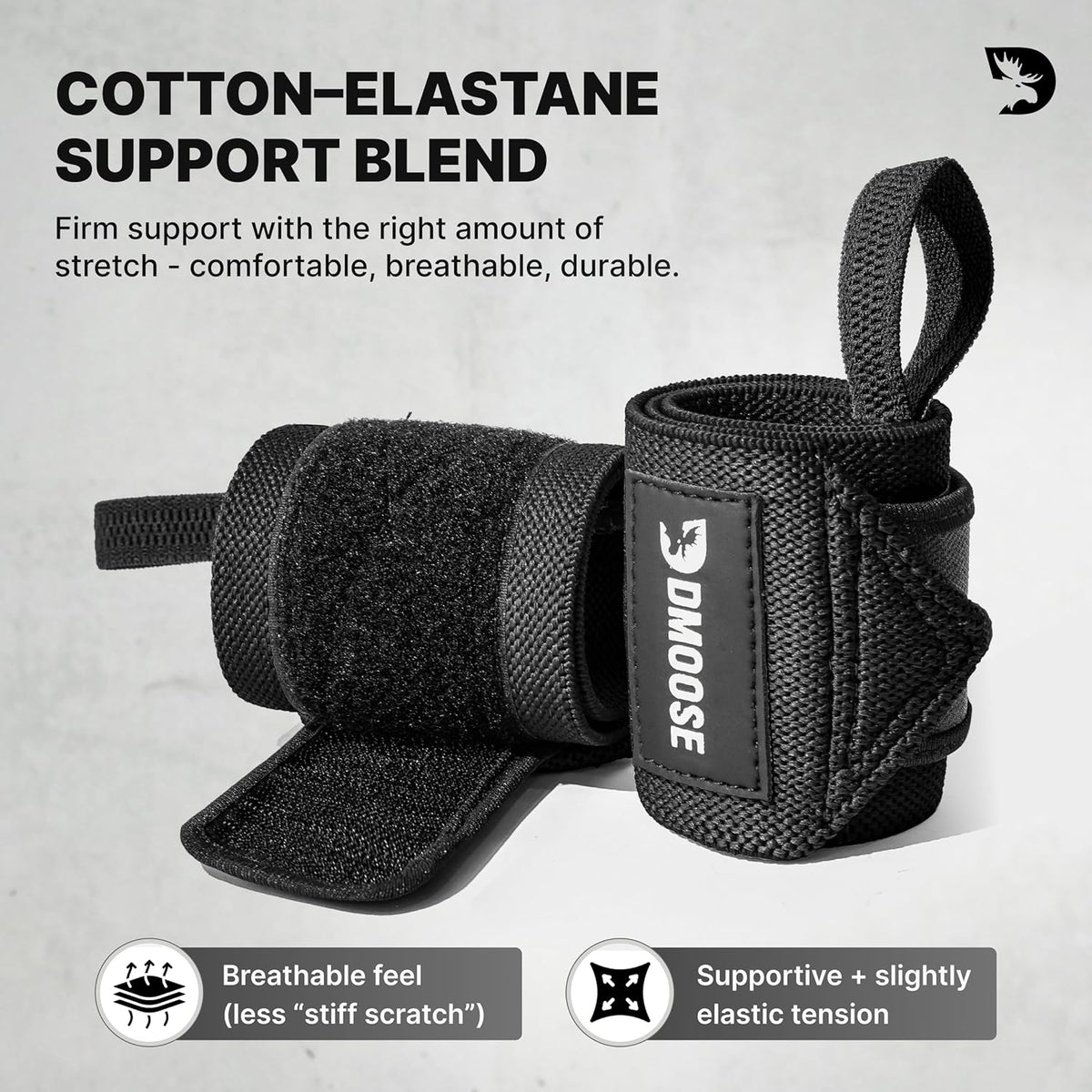 Heavy Duty 18" Wrist Wraps for Weightlifting - USPA Approved Support & Pain Relief Straps for Men & Women